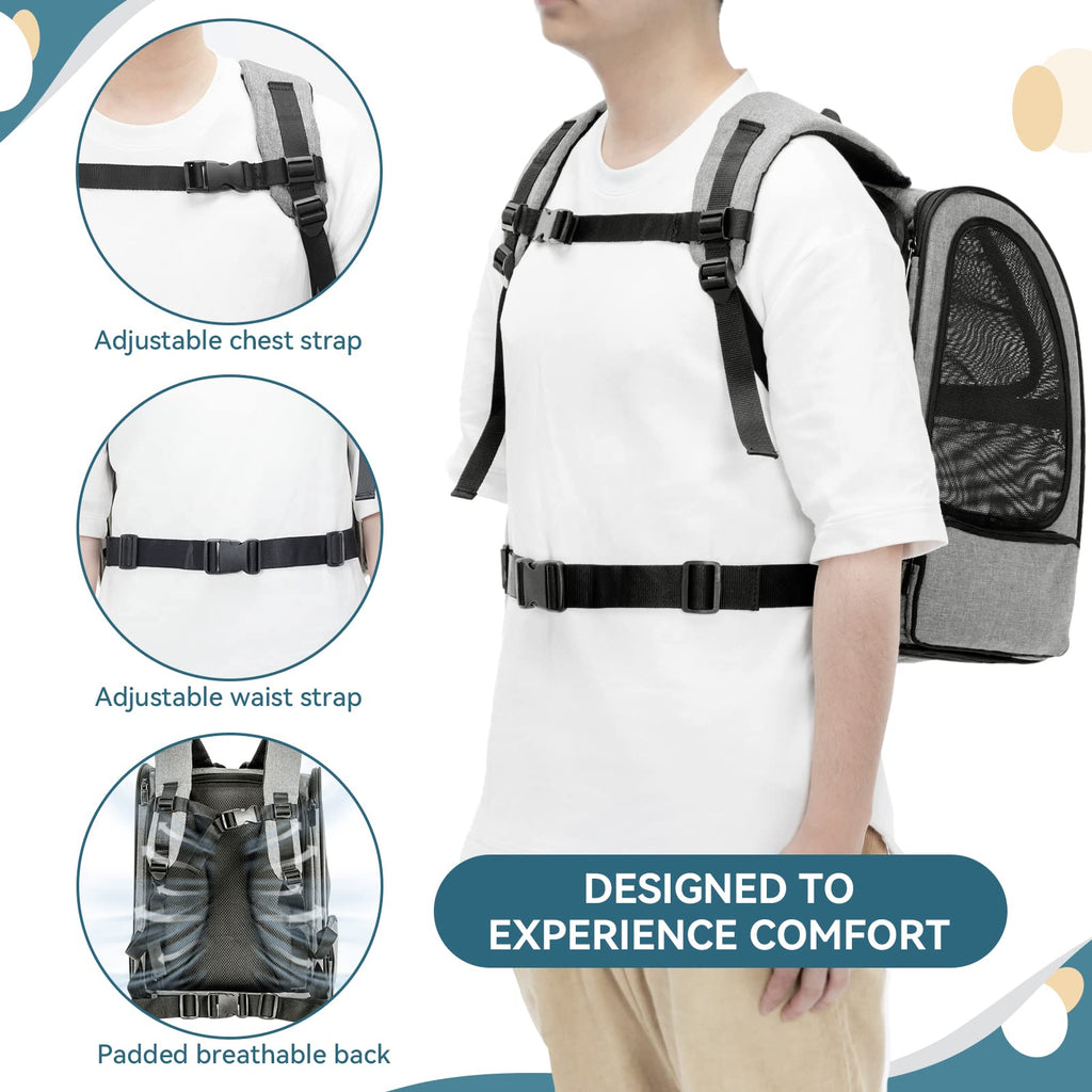 Dog Backpack Carrier with Fleece Mat Q761