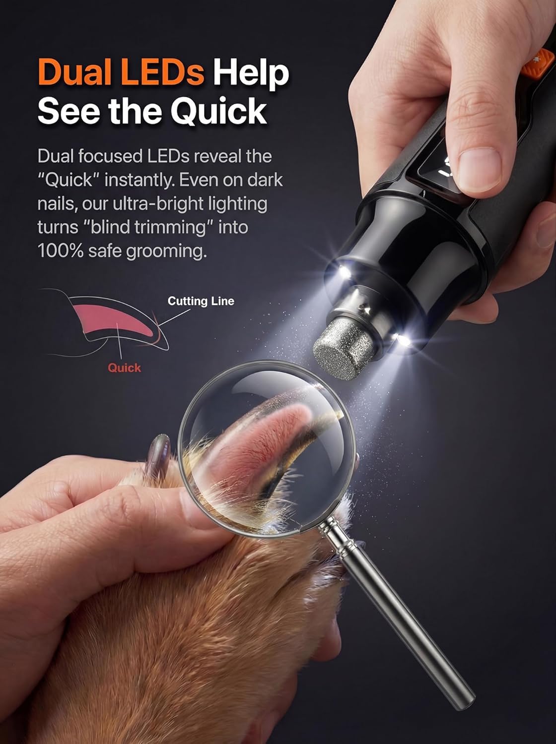 Ultra Quiet Dog Nail Grinder B2276
