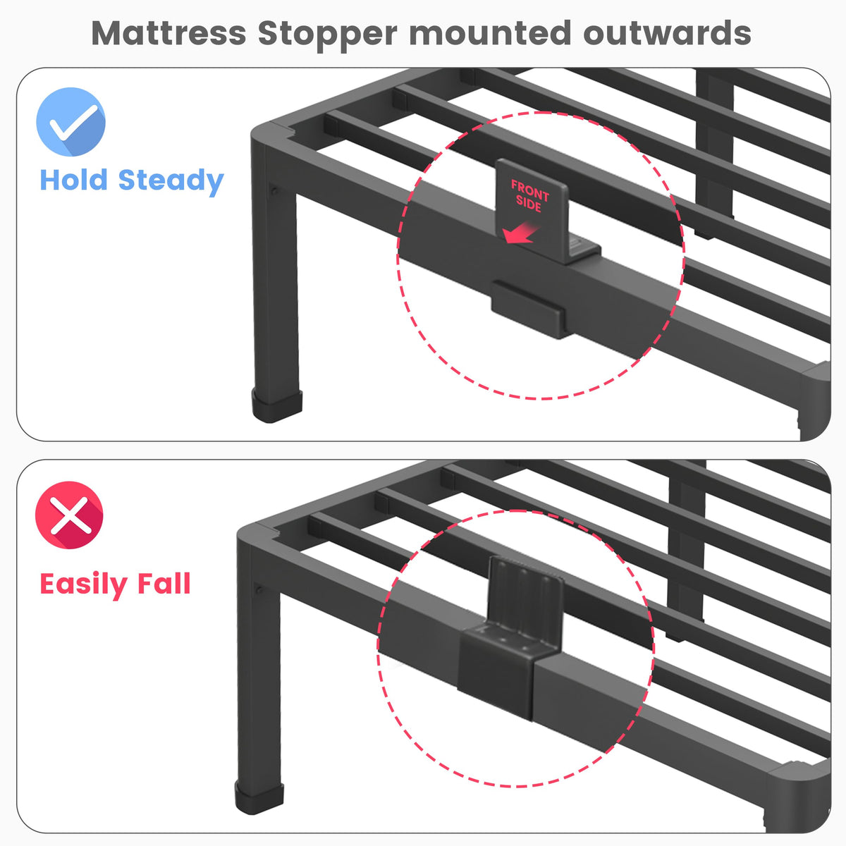 14 Inch Twin Metal Bed Frame X9046