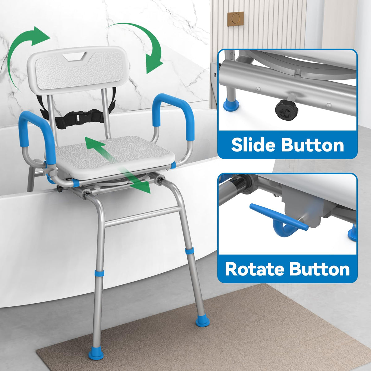 Sliding Shower Chair Tub Transfer Bench S114