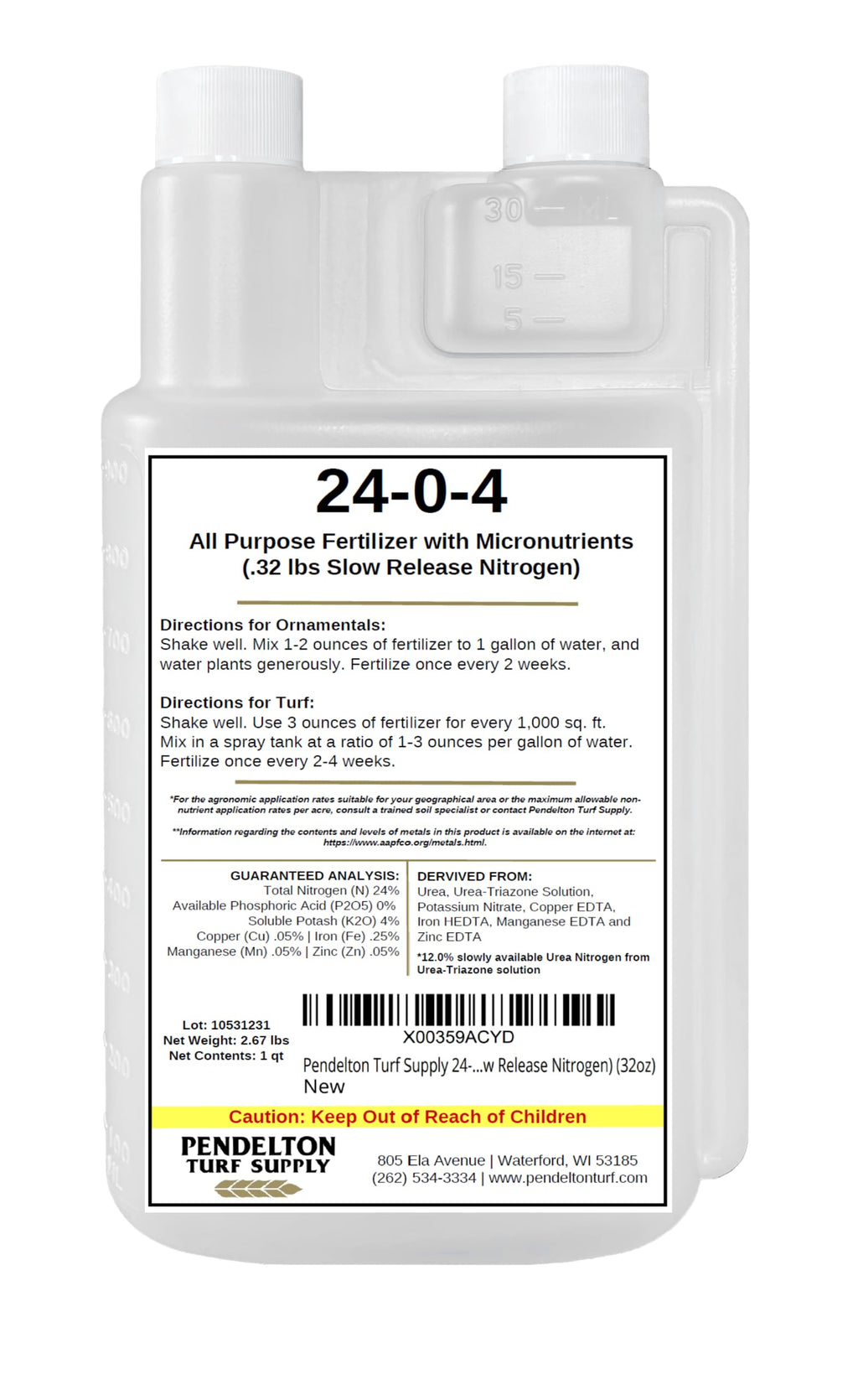 All Purpose Liquid Fertilizer with Micronutrients 32oz O9547