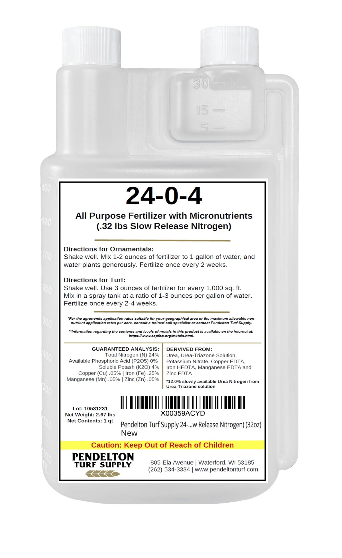 All Purpose Liquid Fertilizer with Micronutrients 32oz O9547