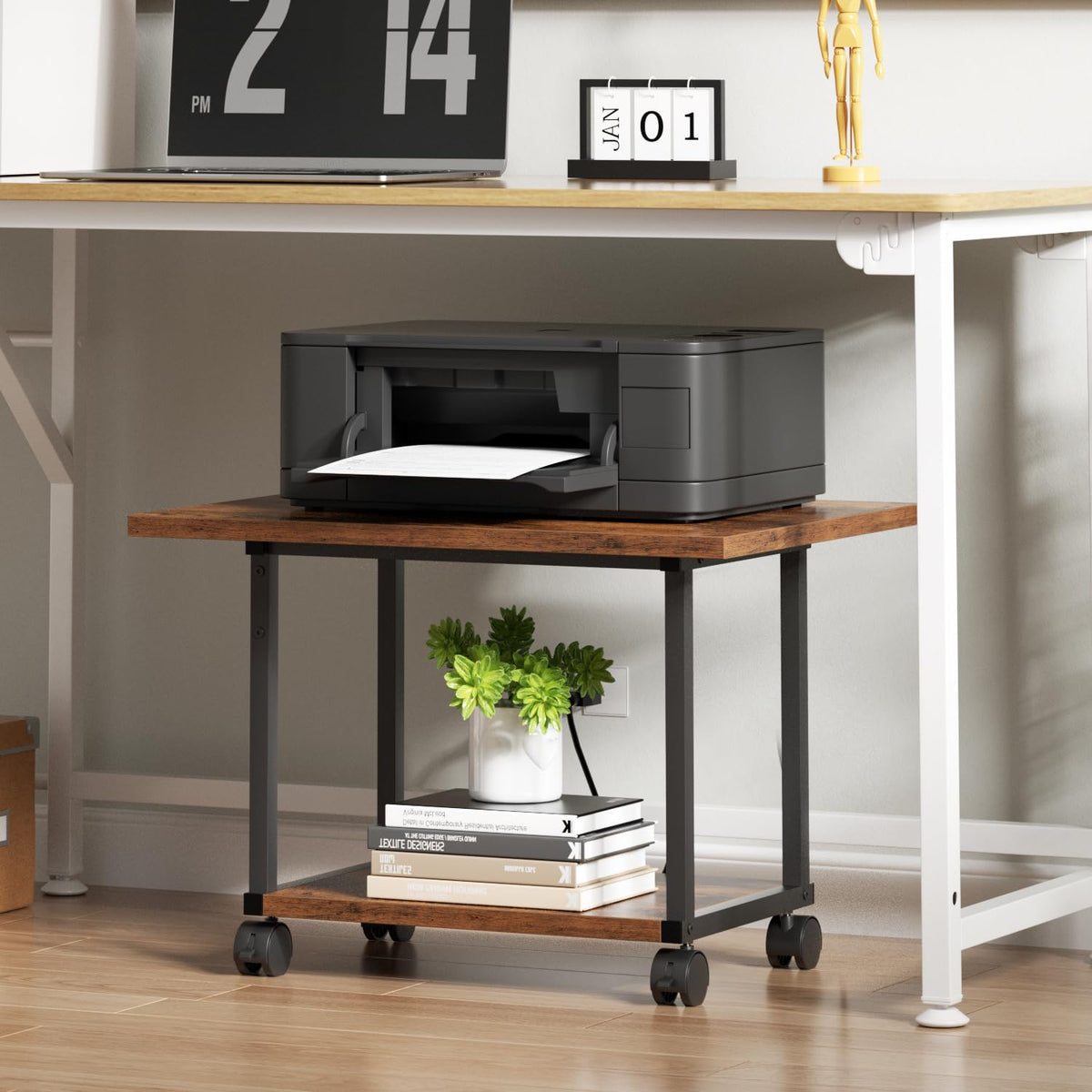 2-Tier Under Desk Printer Stand W749636
