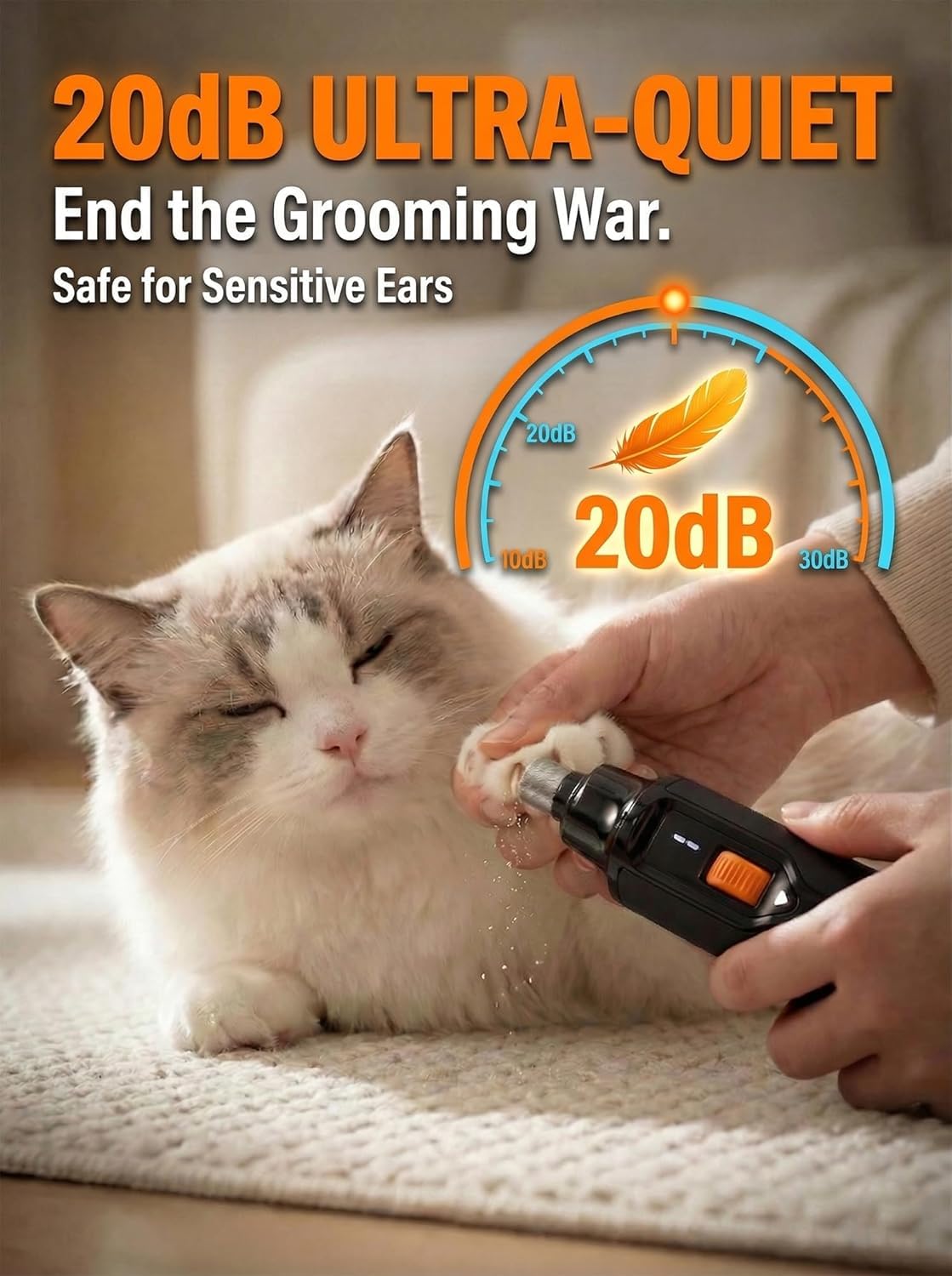 Ultra Quiet Dog Nail Grinder B2276