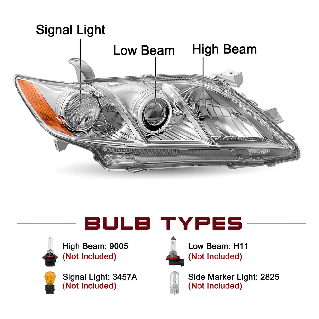 Headlight Compatible with 2007-2009 Toyota Camry M97025