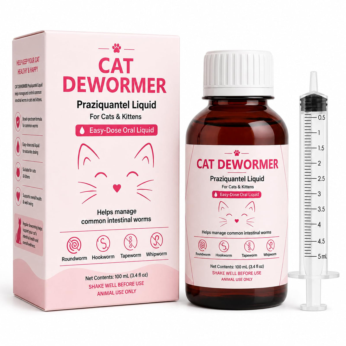 Cat Dewormer for Roundworms & Hookworms T664979