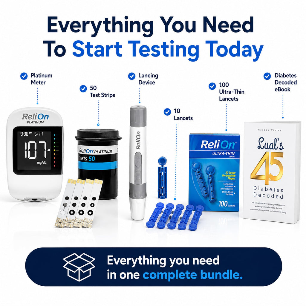 Blood Glucose Monitor Kit with 50 Test Strips T7031
