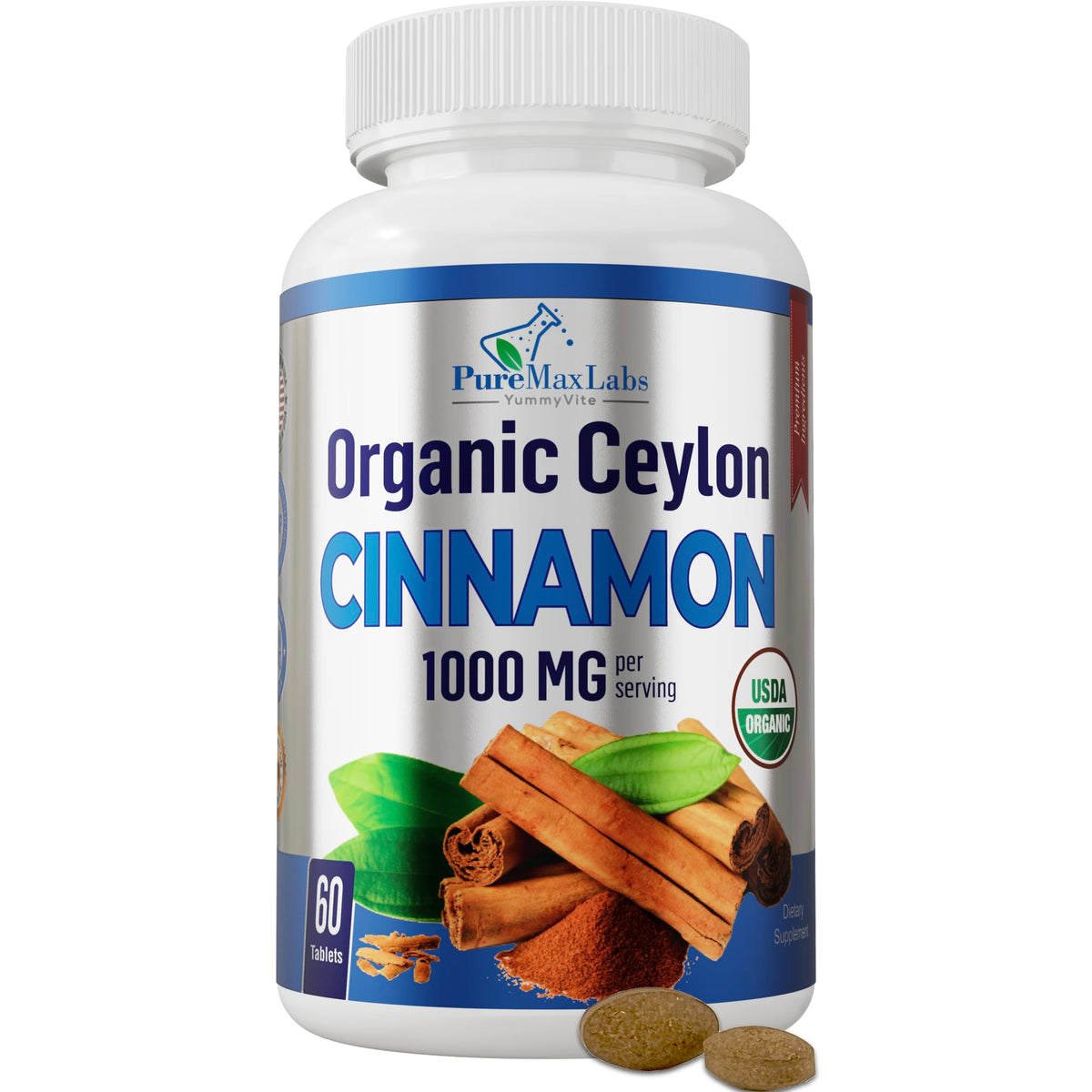 Organic Ceylon Cinnamon 1000mg 60 Tablets R847