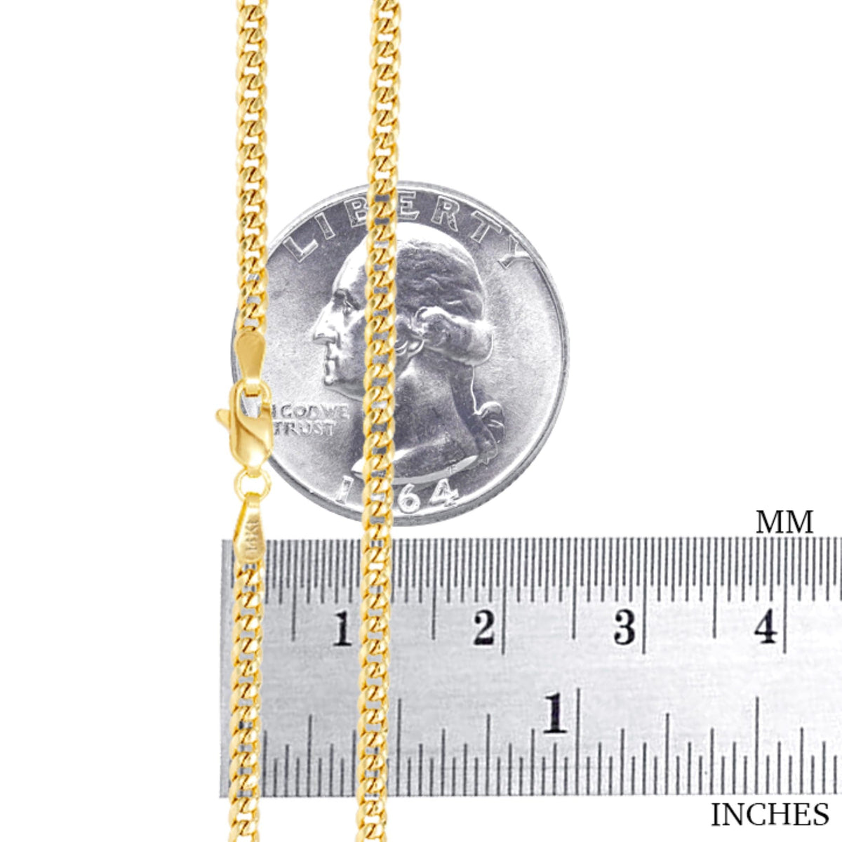 14k Yellow Gold Cuban Link Chain Necklace J890