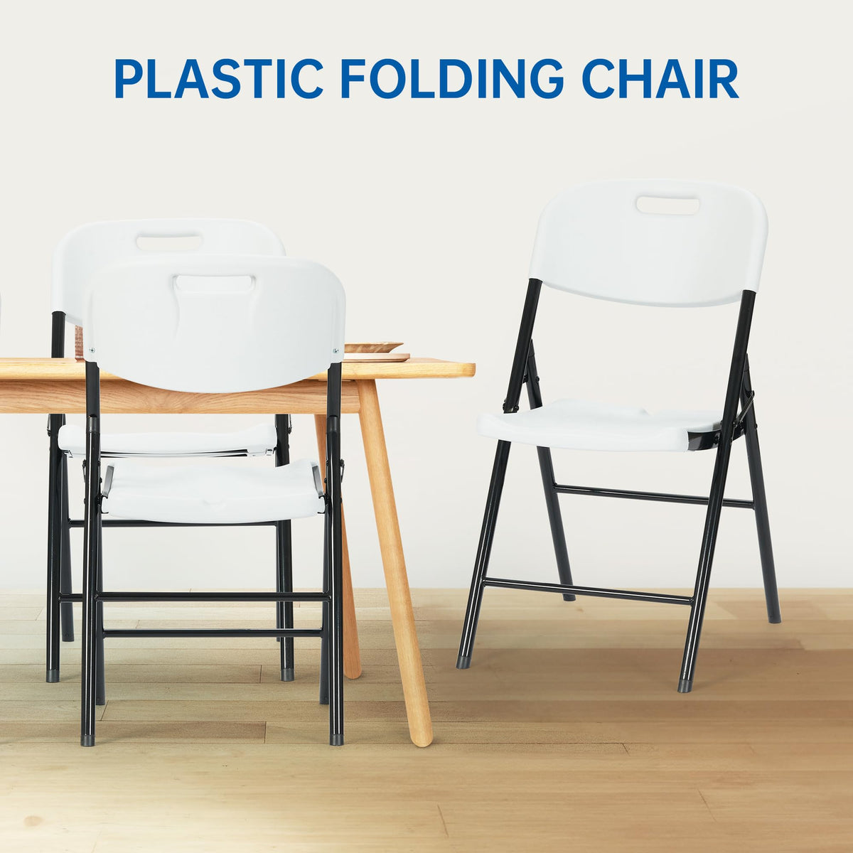 10 Pack White 800 LBS Folding Chairs F72775
