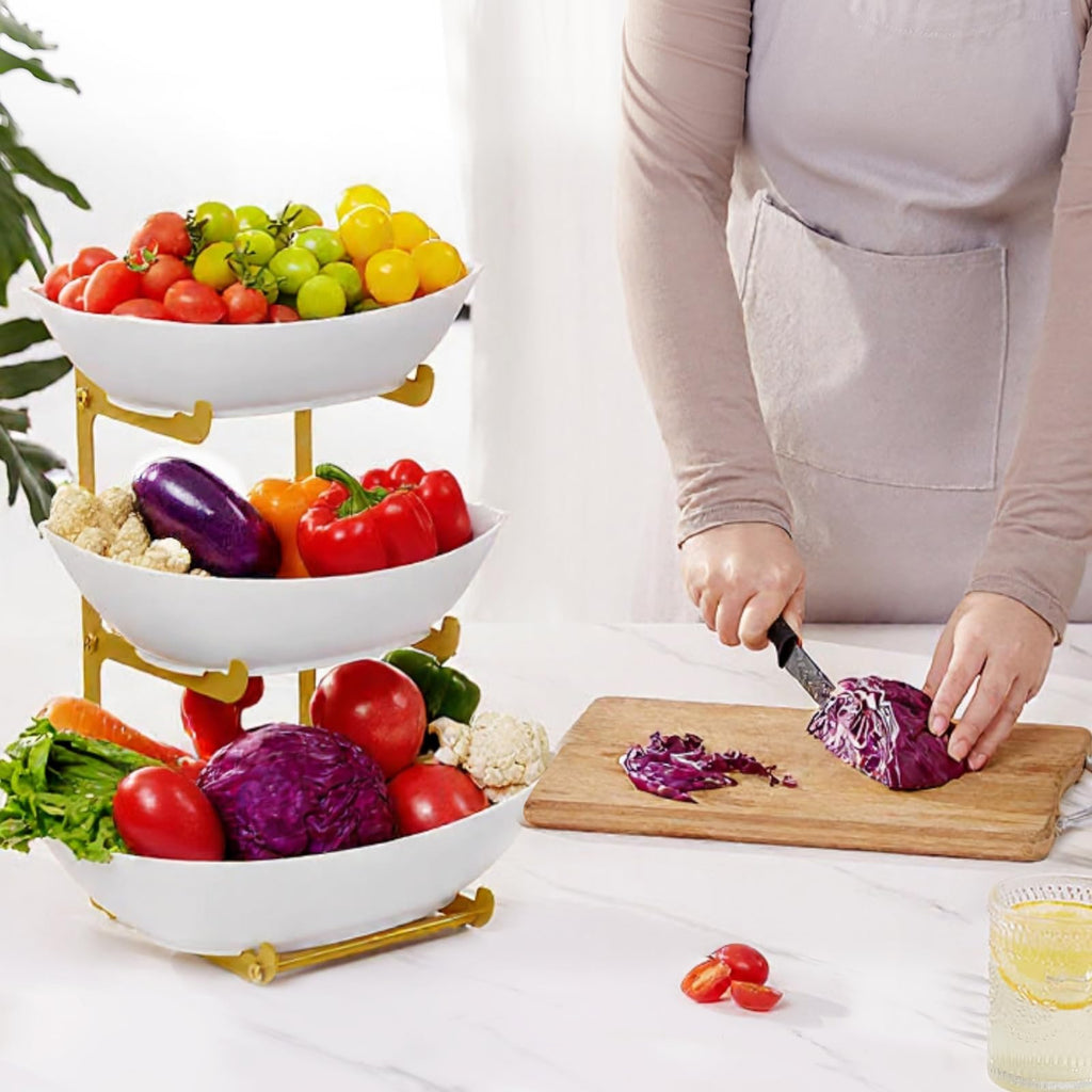3 Tier Plastic Fruit Bowl W418