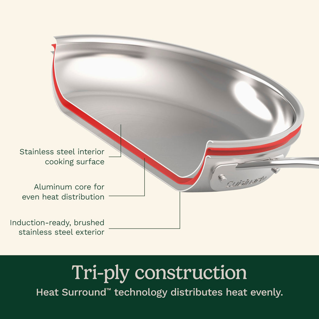 Stainless Steel 12 pc Induction Compatible Cookware Set Q134