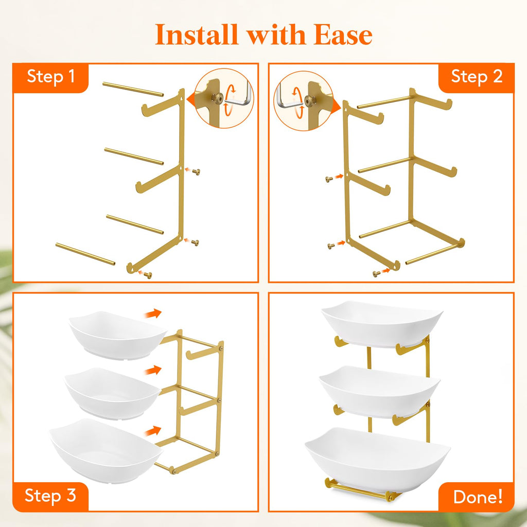 3 Tier Plastic Fruit Bowl W418