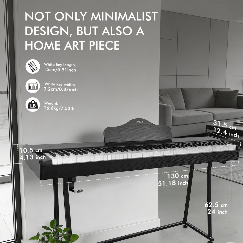 88 Key Weighted Hammer-Action Digital Piano with Stand J676214