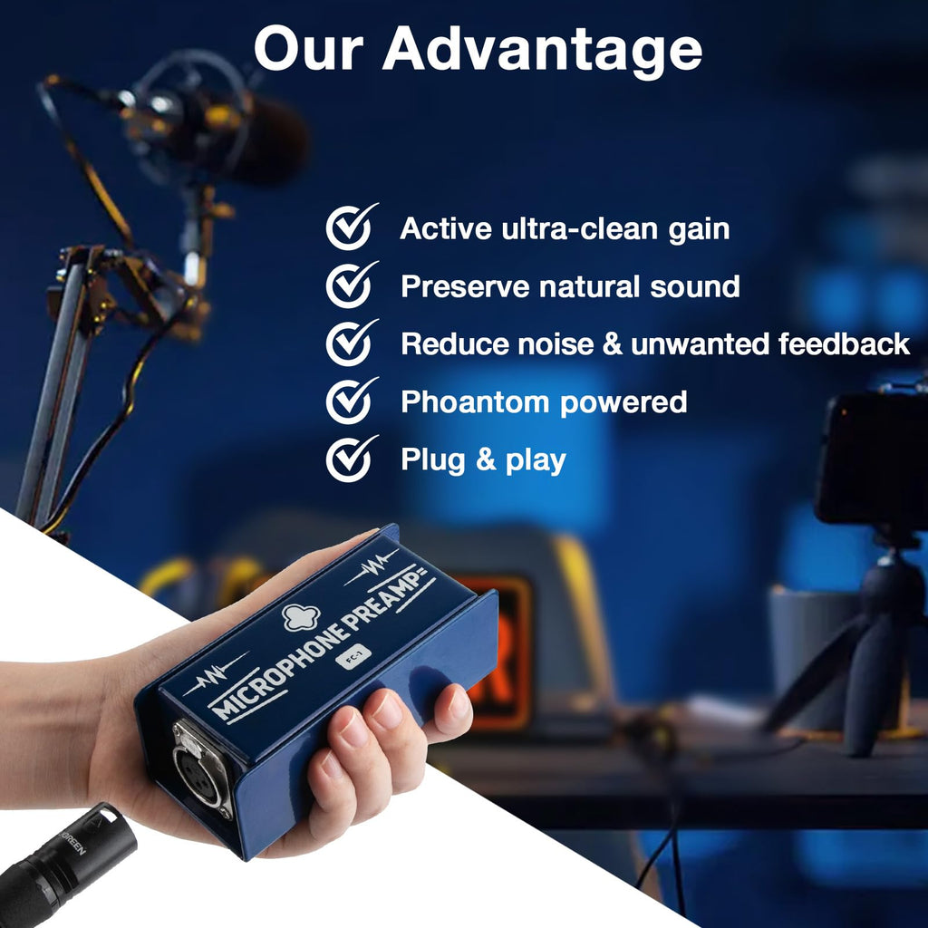 Dynamic Mic Preamp Gain Booster O7717