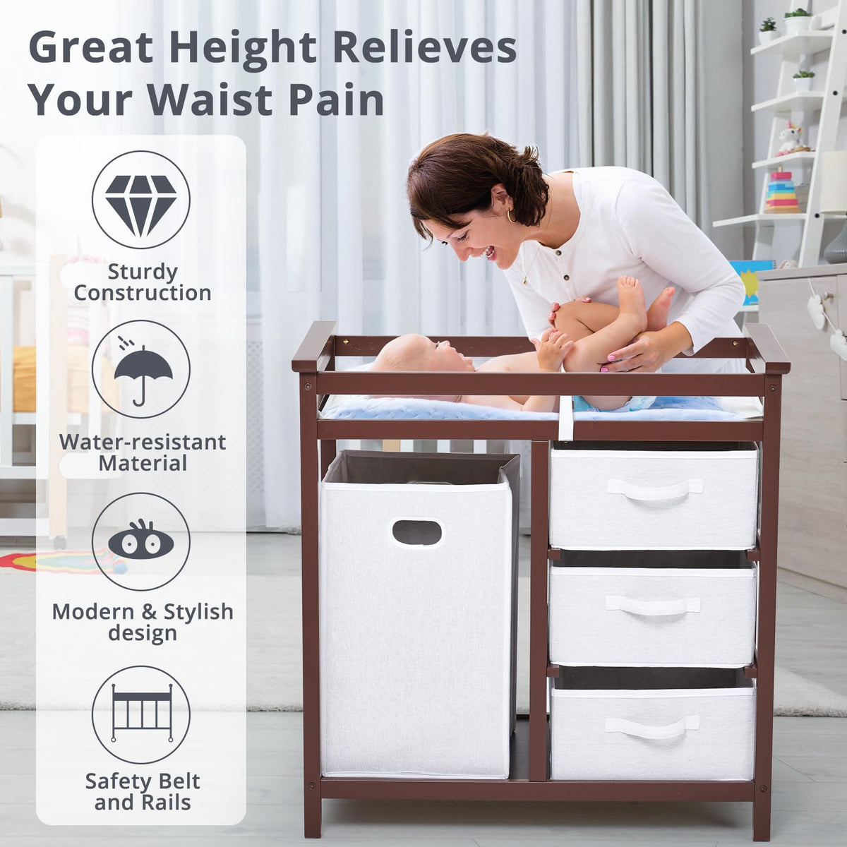 Wooden Baby Changing Table R42629