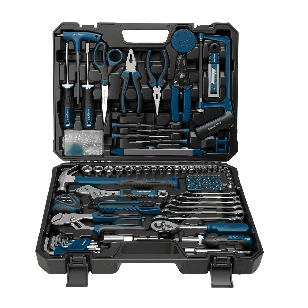 220 Pieces Blue Tool Set with Molded Storage Case F428
