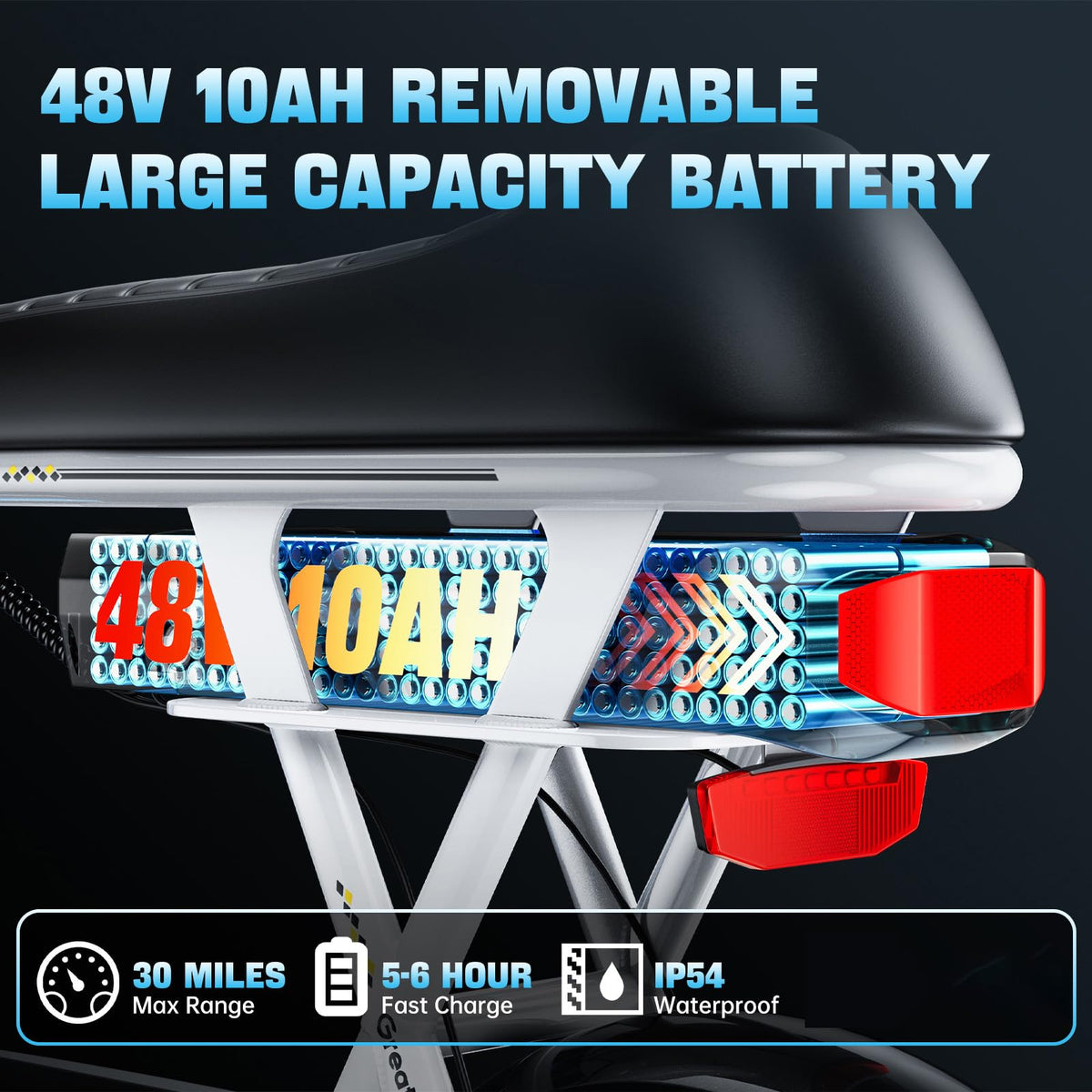 1500W Peak Electric Scooter with Large Battery M782