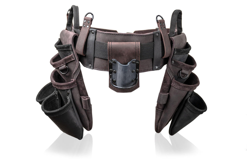 Top Grain Leather Tool Belt 18 Pockets A91781