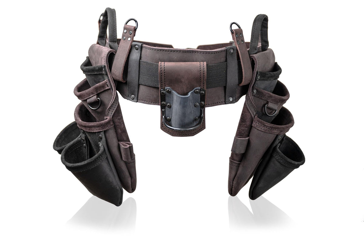Top Grain Leather Tool Belt 18 Pockets A91781