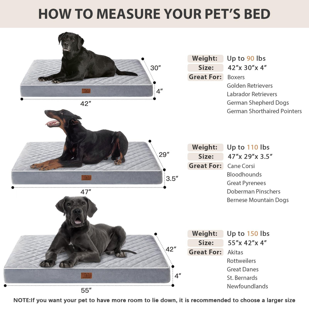 Waterproof Extra Large Orthopedic Dog Bed Z2549