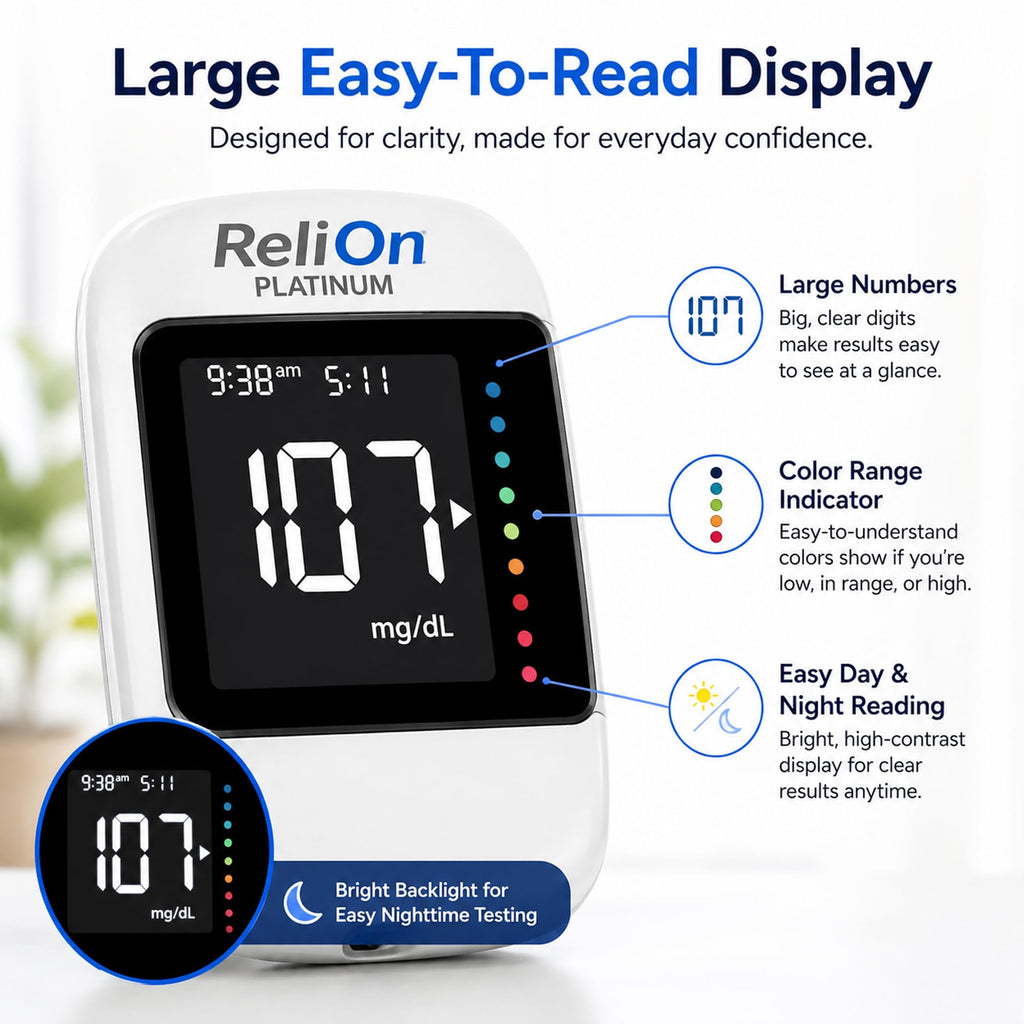 Blood Glucose Monitor Kit with 50 Test Strips T7031