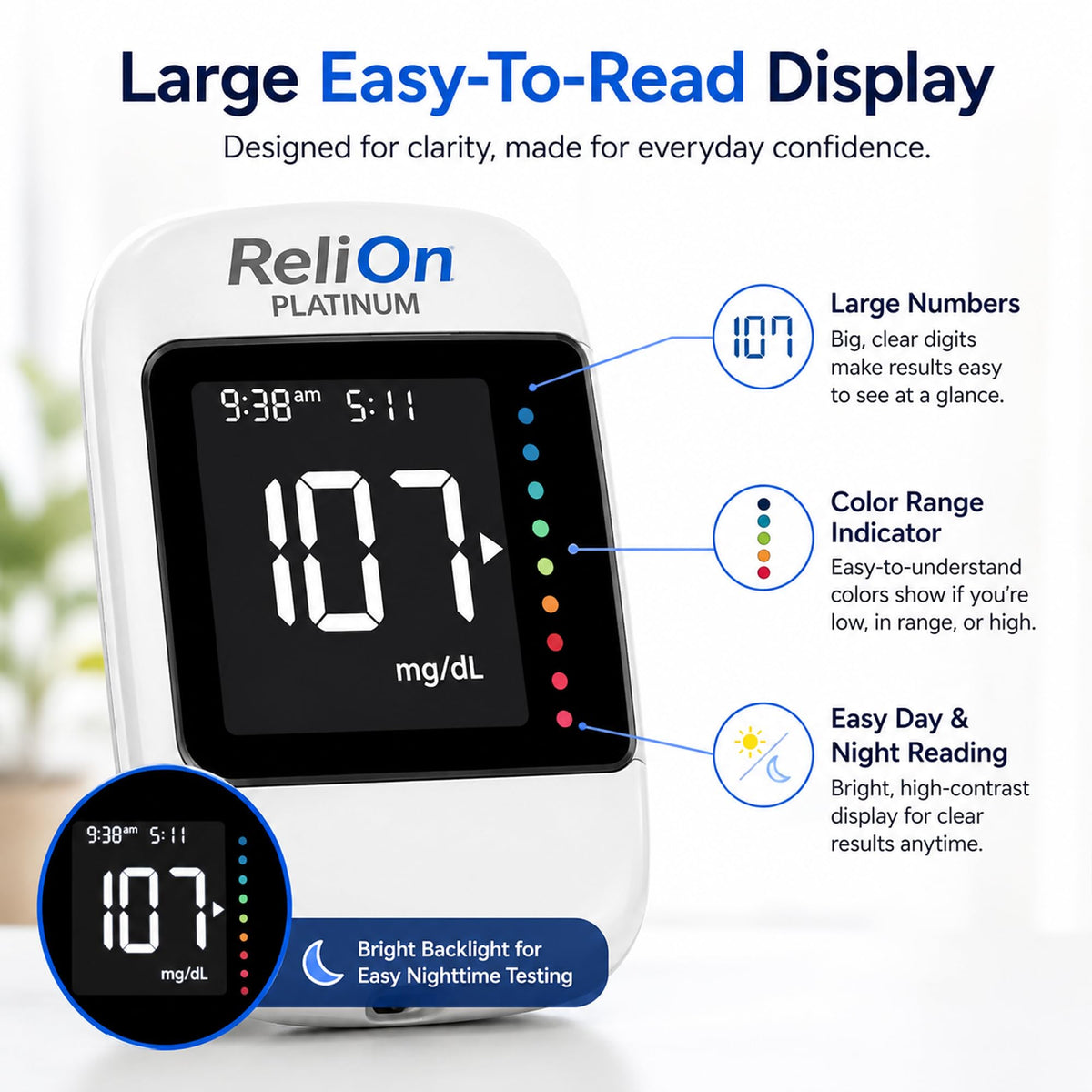 Blood Glucose Monitor Kit with 50 Test Strips T7031