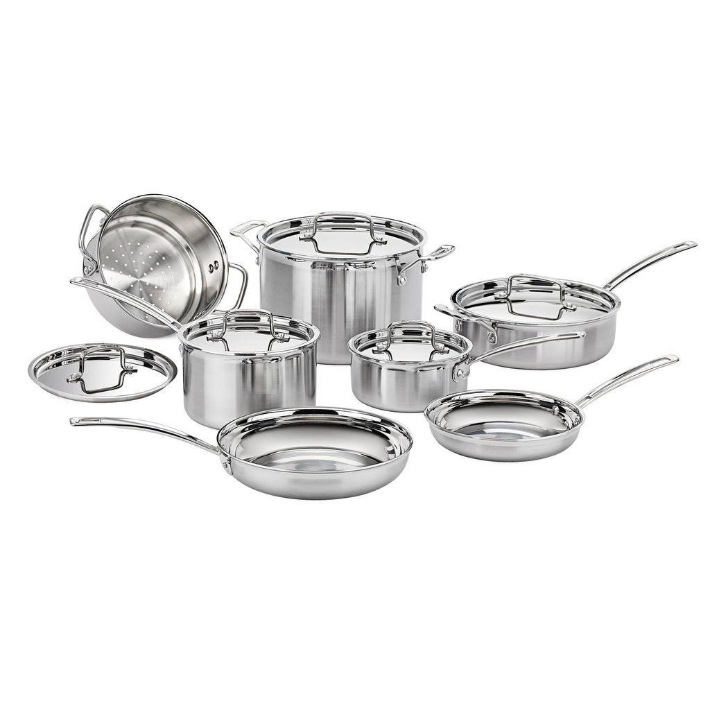 Stainless Steel 12 pc Induction Compatible Cookware Set Q134