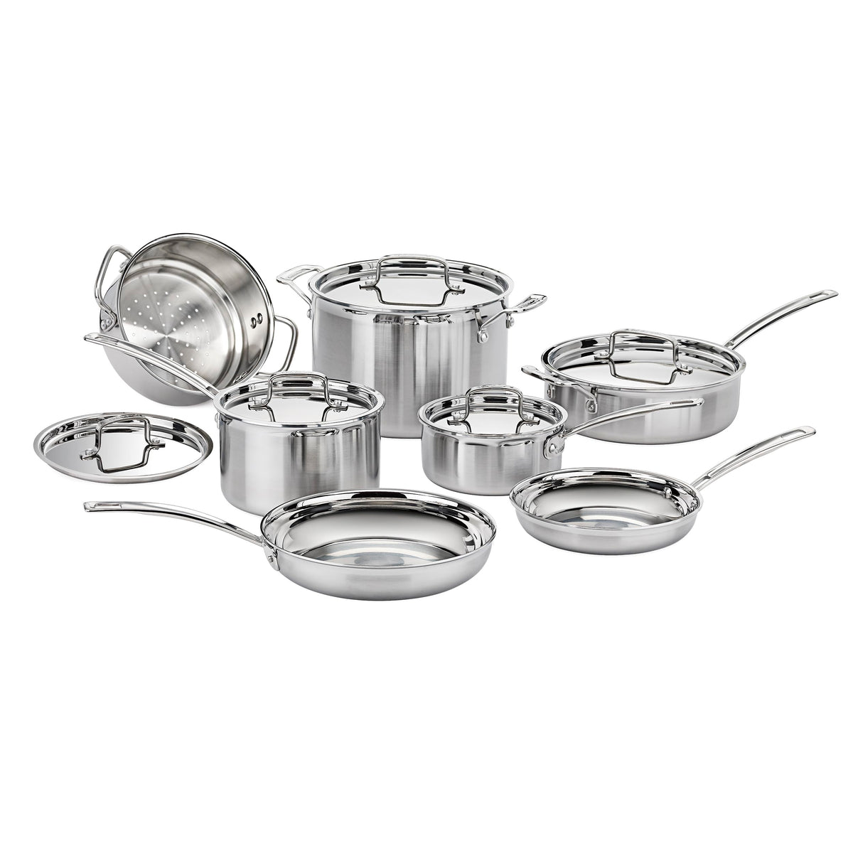 Stainless Steel 12 pc Induction Compatible Cookware Set Q134