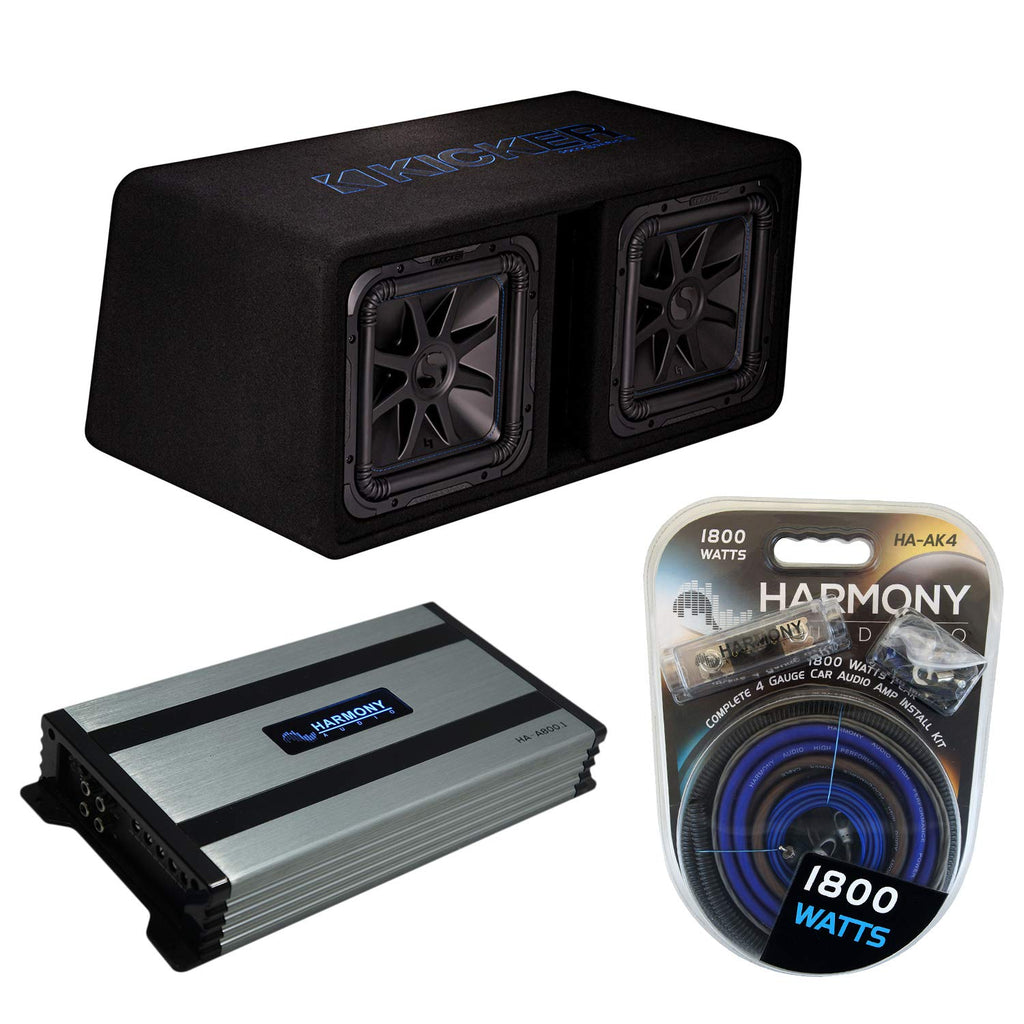 Dual 12" Loaded Sub Box Amp Kit O3624