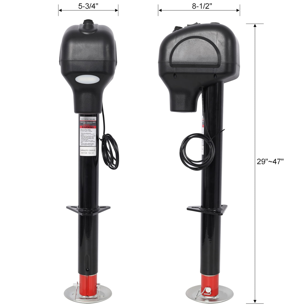3500lbs Electric Power Tongue Jack X154178