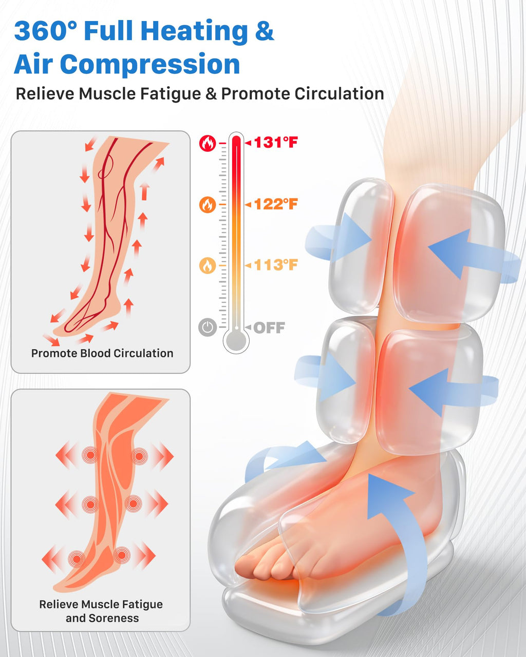 Air Compression Leg Massager with Heat L379