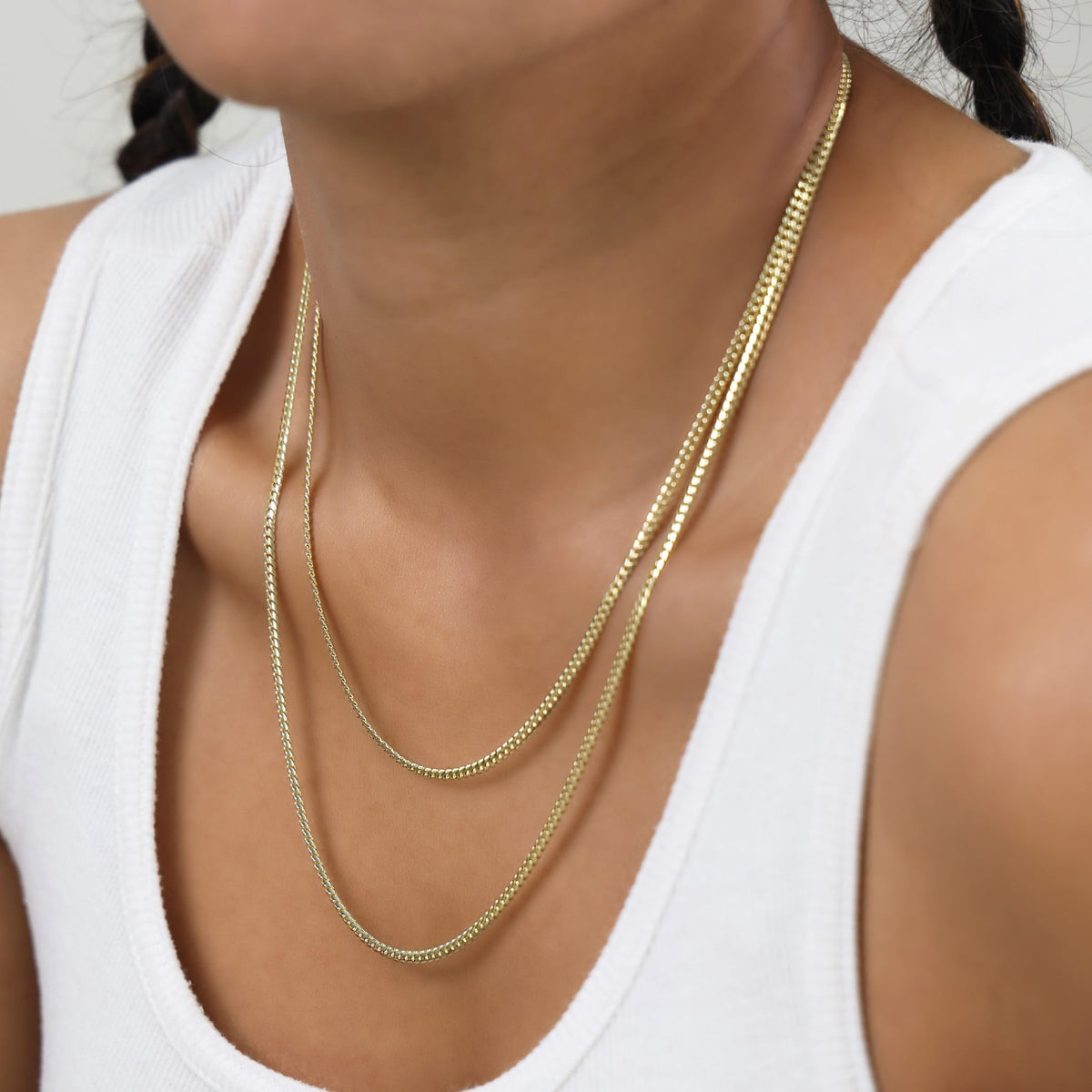 14k Yellow Gold Cuban Link Chain Necklace J890
