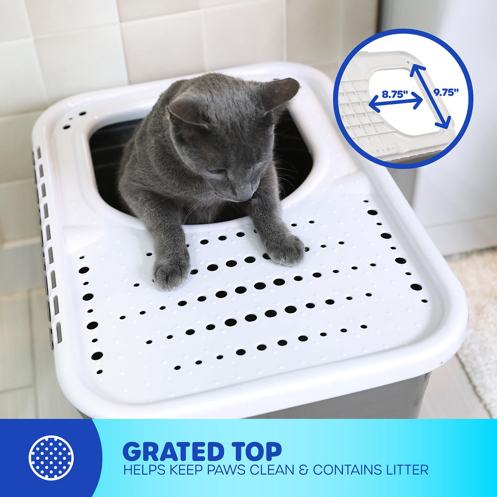Enclosed Cat Litter Box with Hinged Lid Z161292