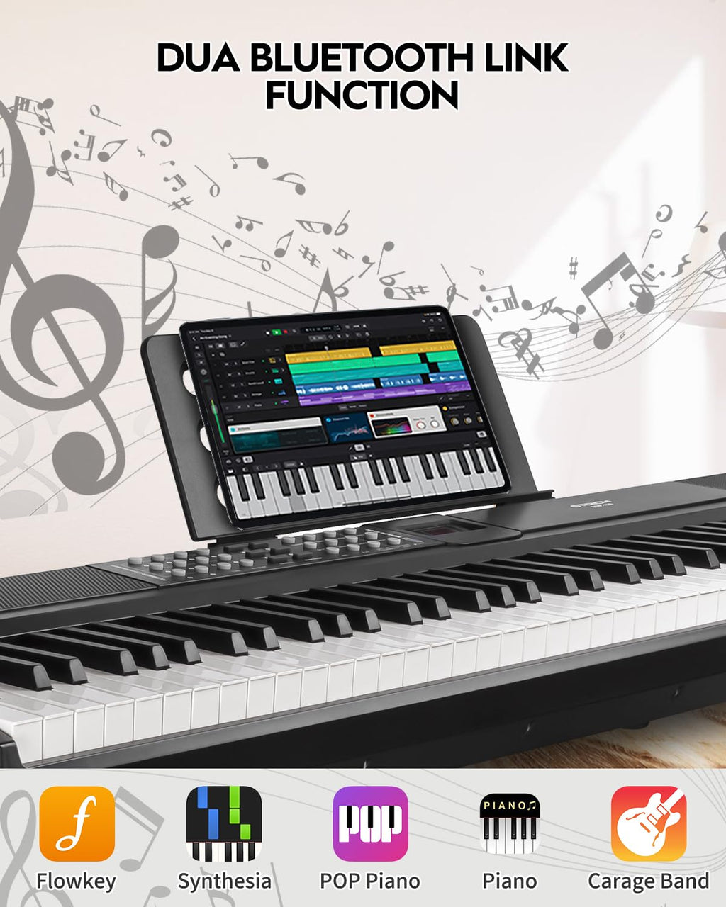 88 Keys Weighted Hammer-Action Digital Piano with Sustain Pedal R5089