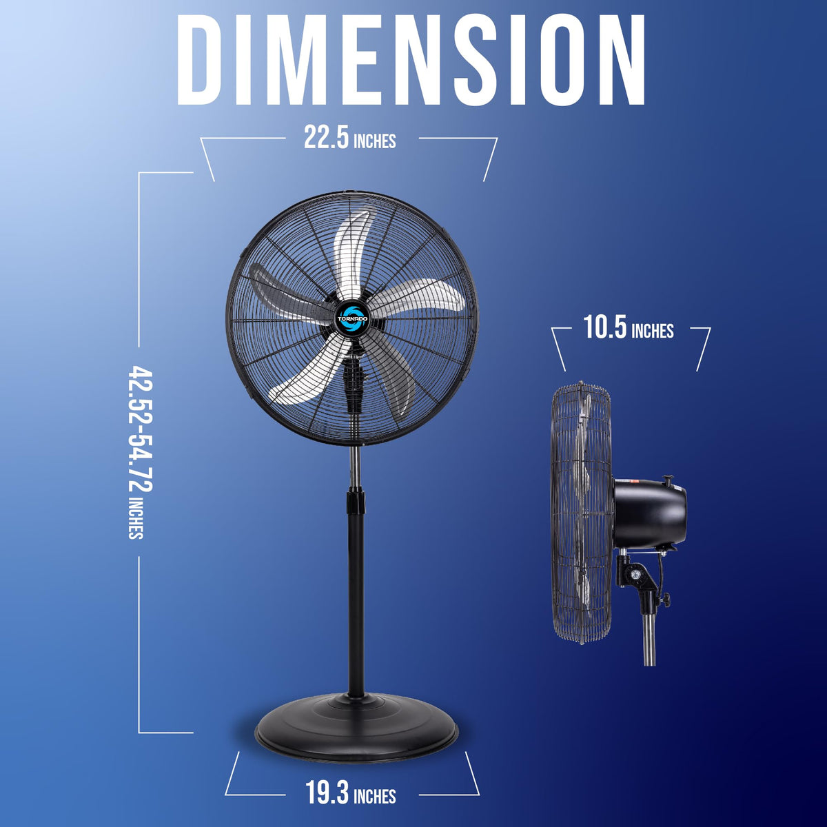 20 Inch High Velocity Oscillating Pedestal Fan G4892