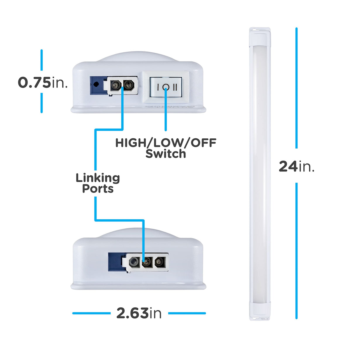 24 Inch Plug In Under Cabinet Light V5053