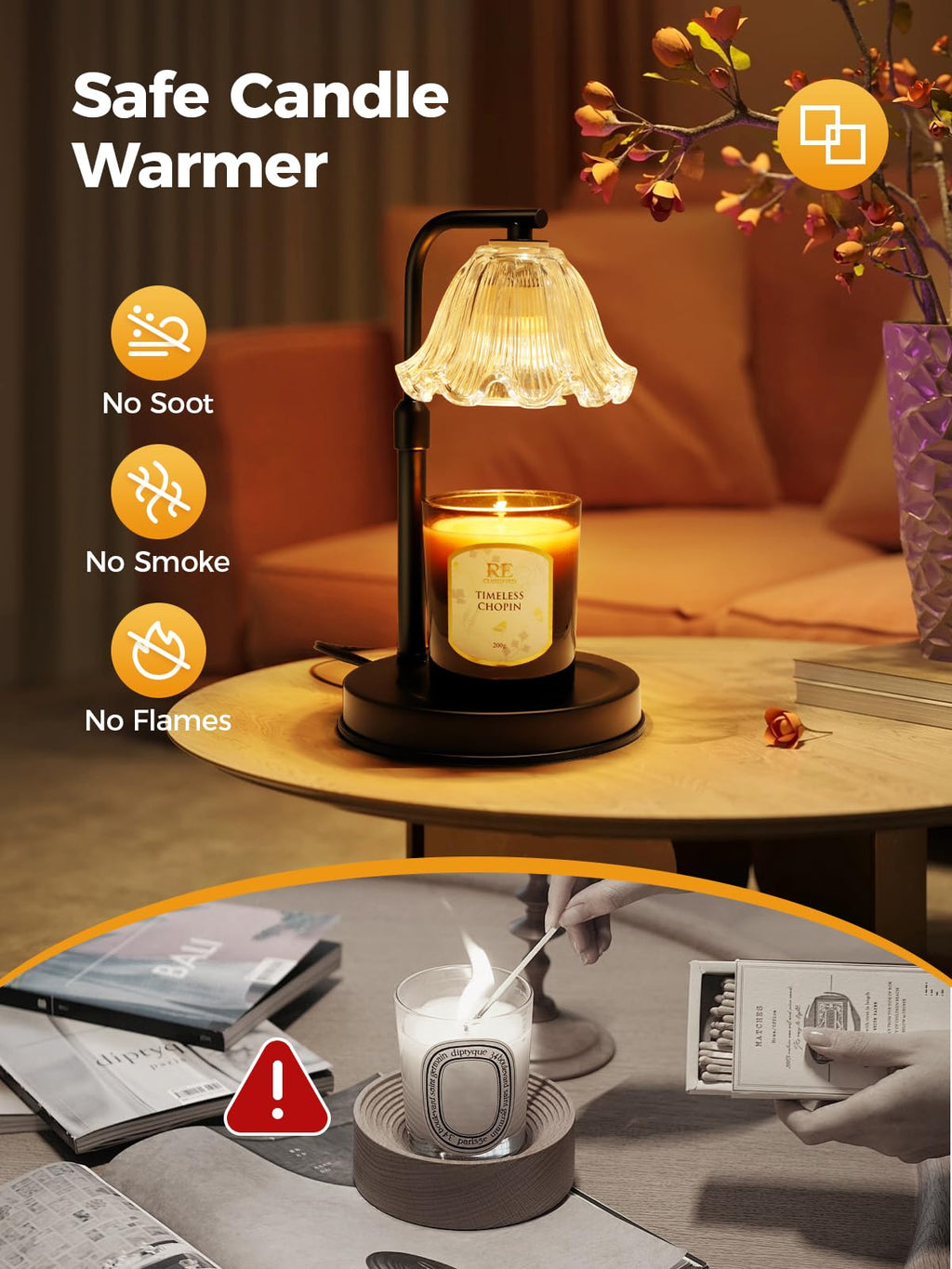 Candle Warmer Lamp with Timer H924709