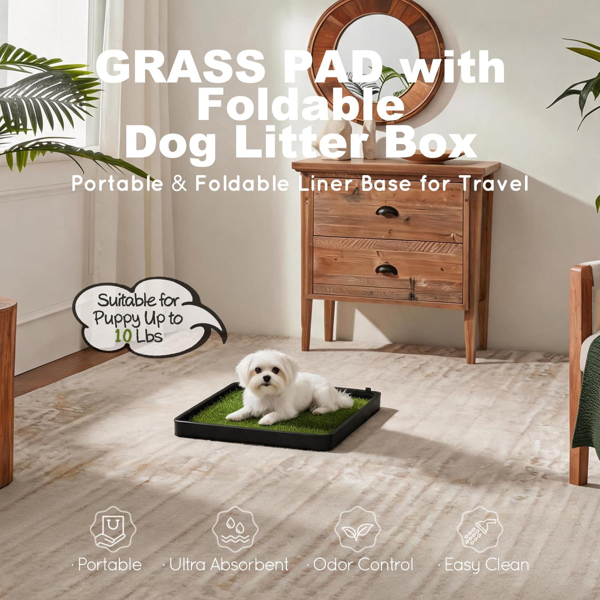 Dog Grass Pad with Dog Litter Box U58505
