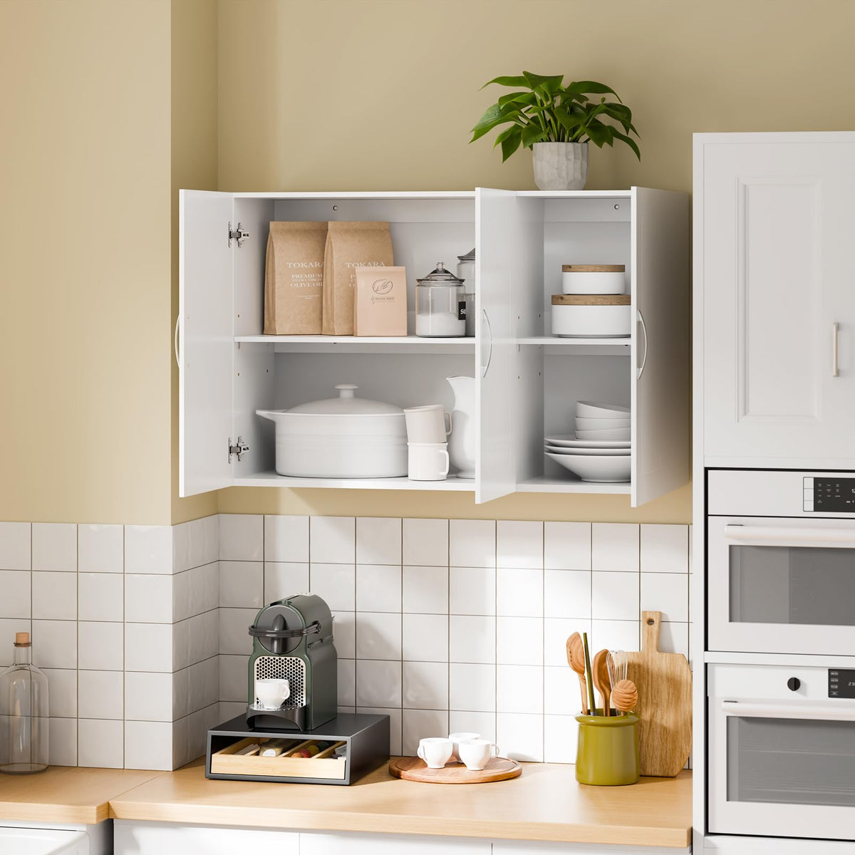White 3-Door Bathroom Wall Cabinet Q734042