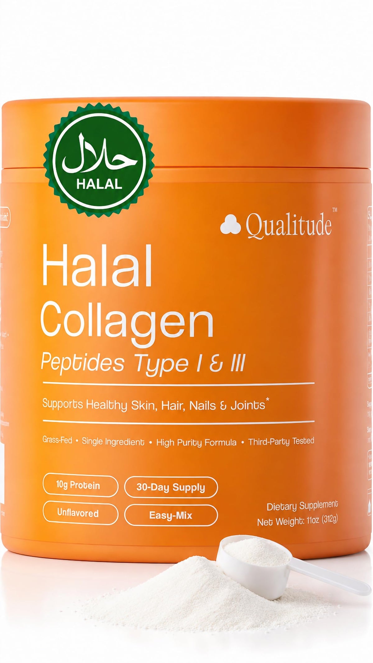 Halal Collagen Peptides Powder Grass-Fed Bovine Type I & III O5553