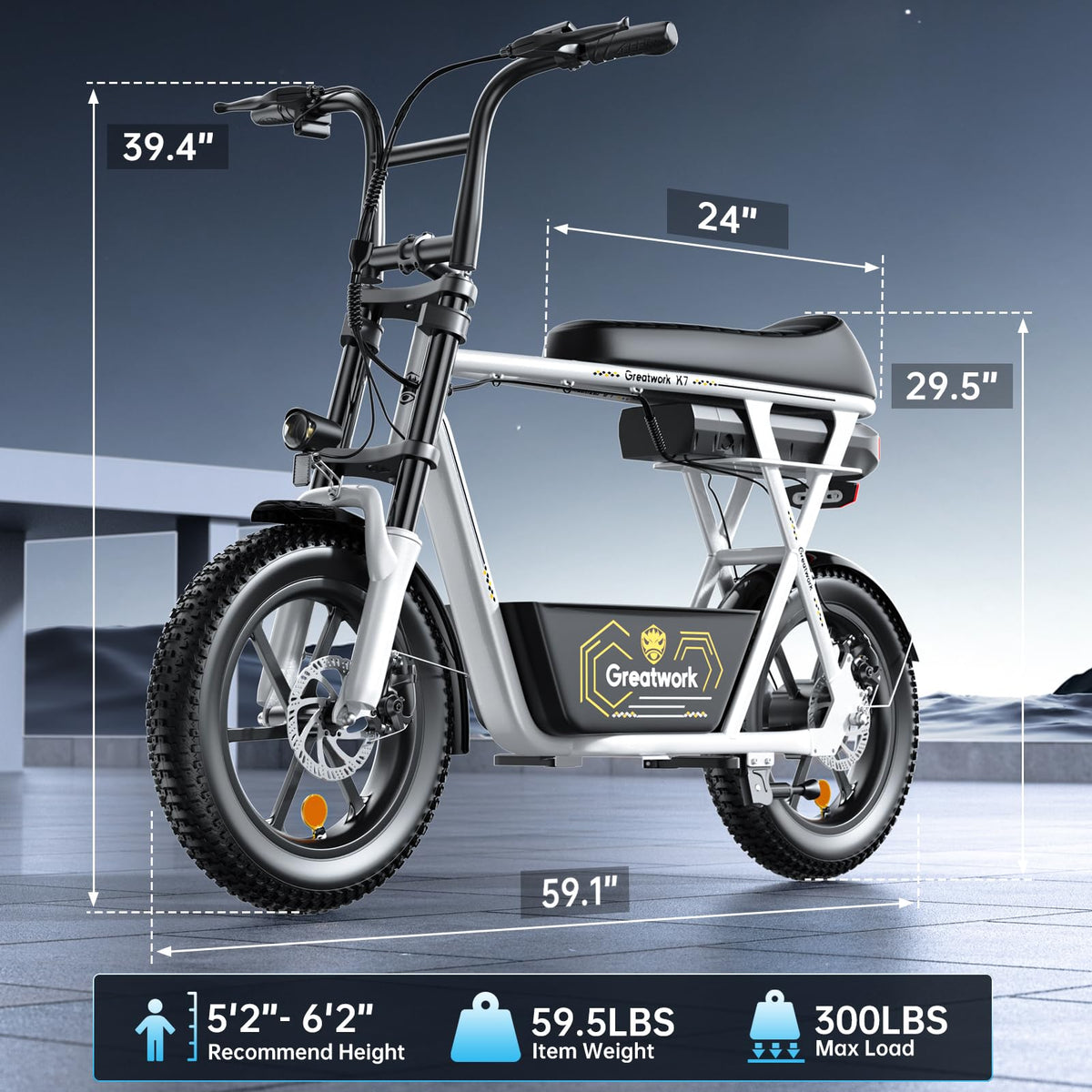 1500W Peak Electric Scooter with Large Battery M782