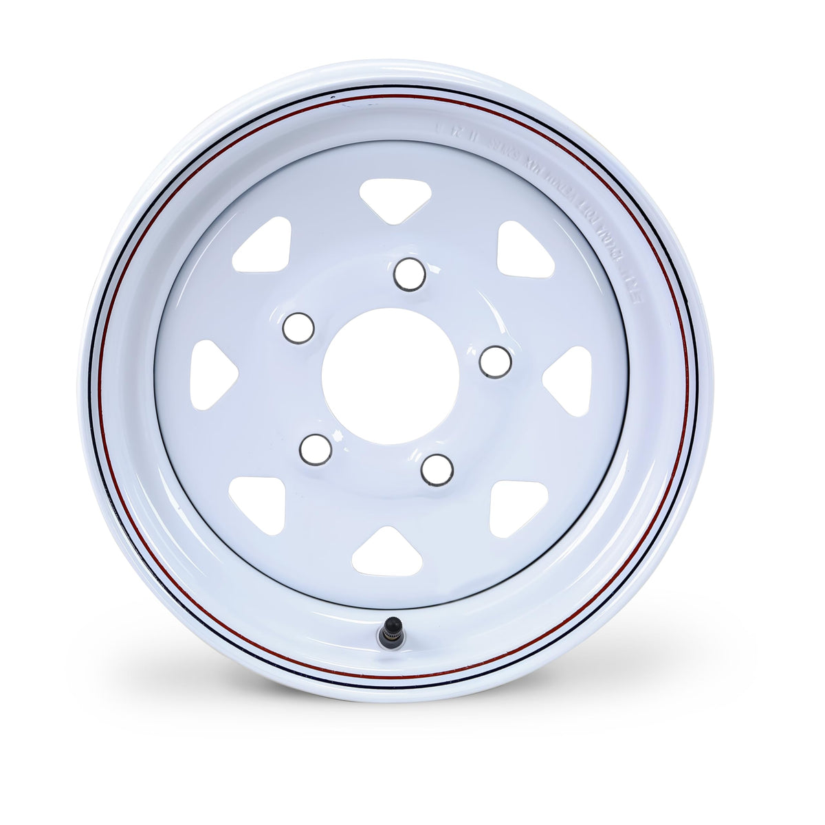 5.30-12 Trailer Tire Wheel 6-Ply White Spoke Rim E1034
