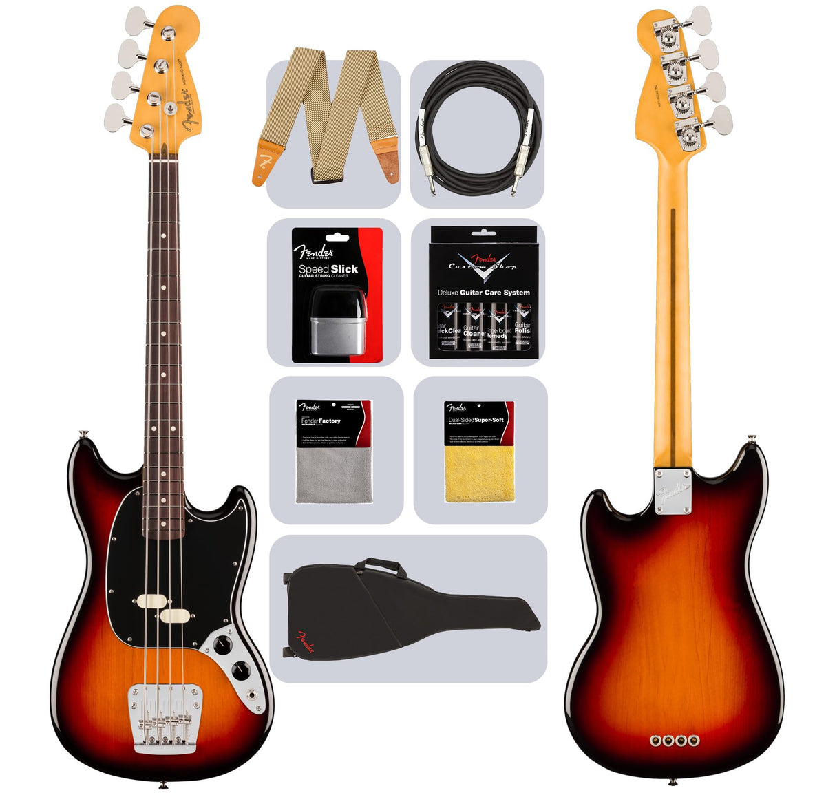 3-Color Sunburst Bass with Gig Bag T476
