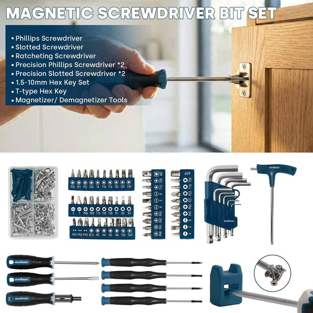 220 Pieces Blue Tool Set with Molded Storage Case F428