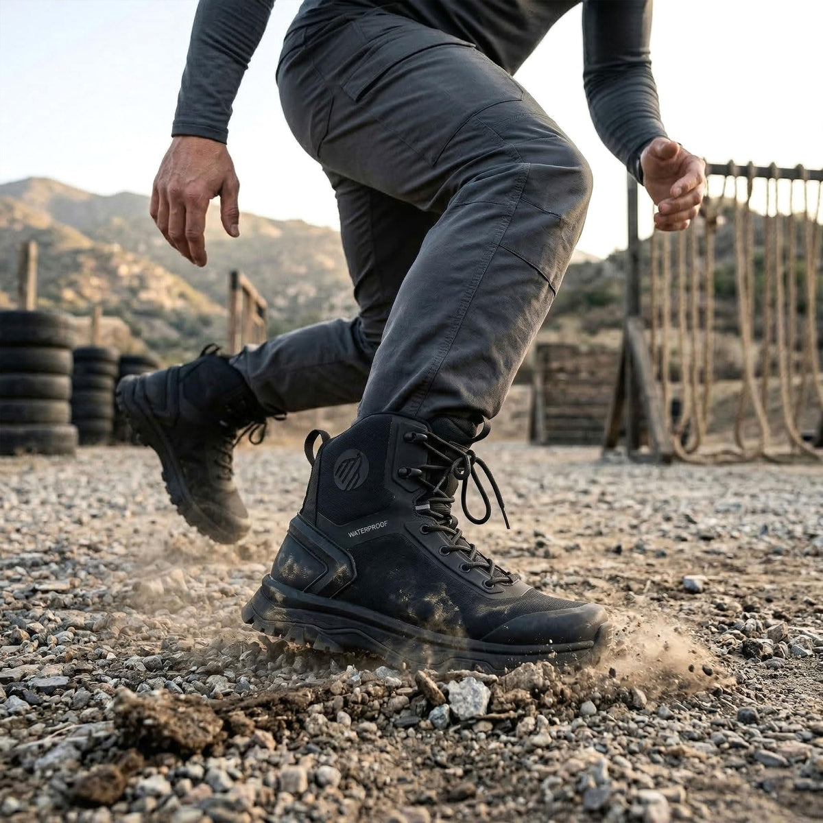 Lightweight Waterproof Side Zipper Work Boots O38324