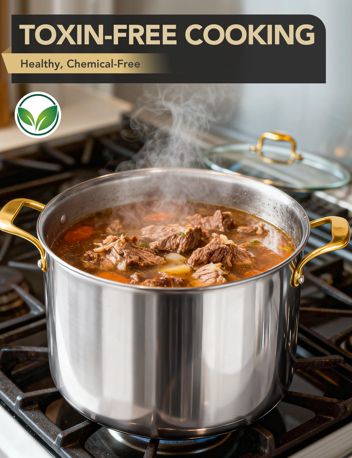 20 Quart Stainless Steel Stock Pot with Lid F12660