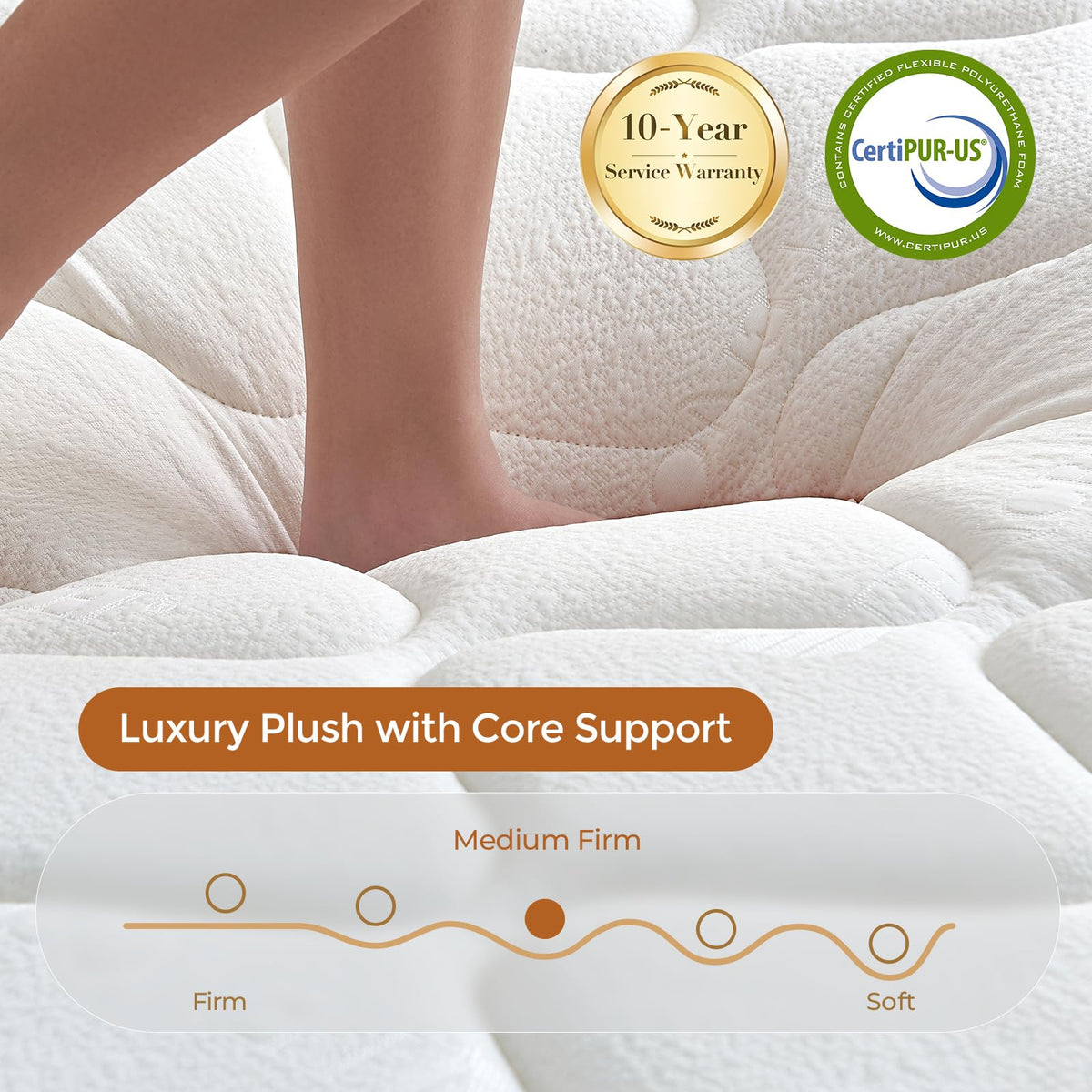 10 inch Full Size Hybrid Mattress in a Box G31041