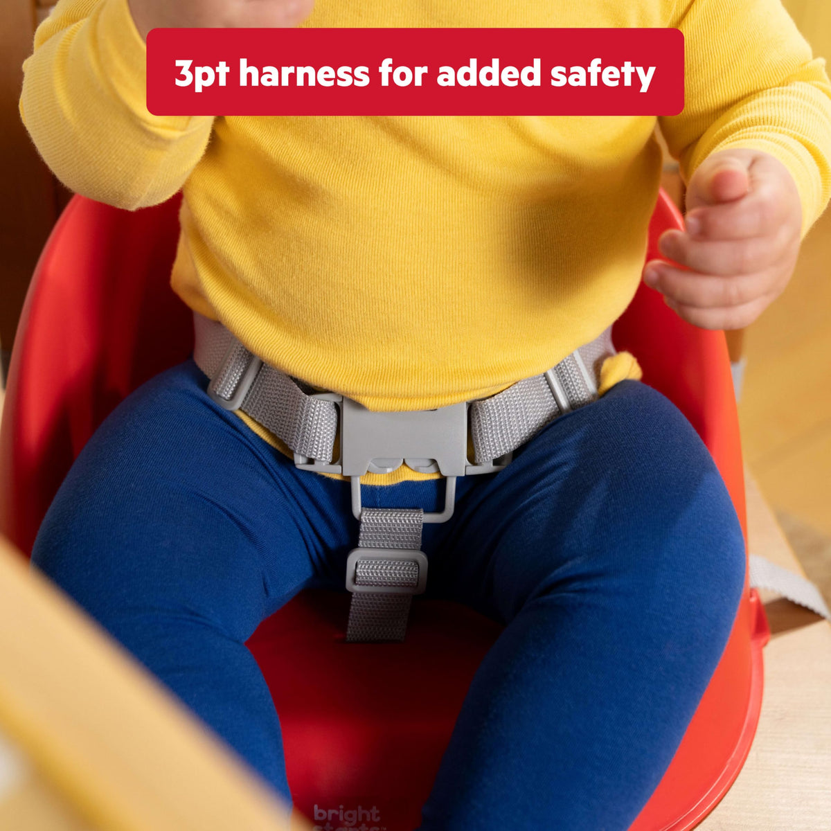 Easy-Clean Baby Booster Feeding Chair with 3-Point Harness V42125