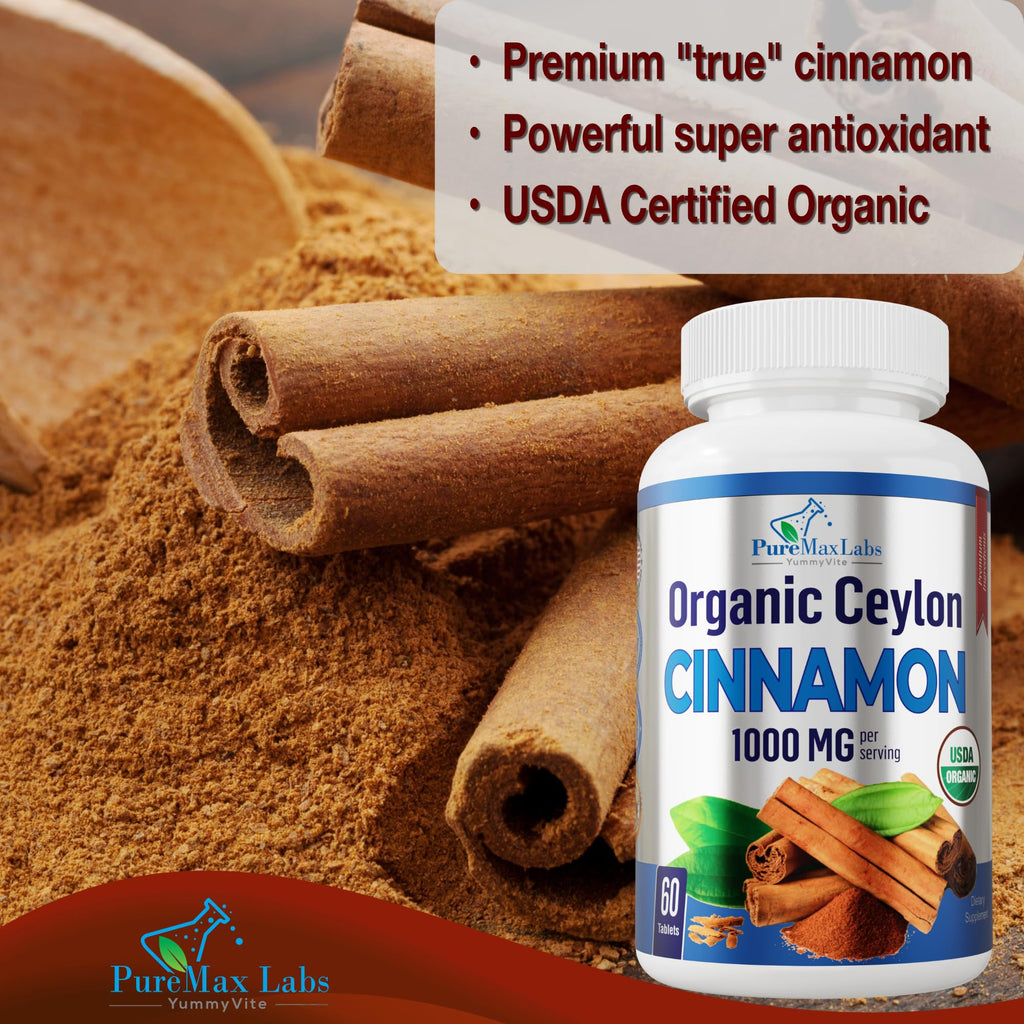 Organic Ceylon Cinnamon 1000mg 60 Tablets R847